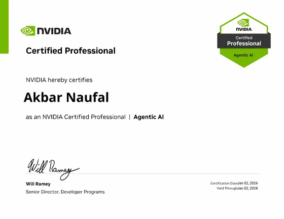 NVIDIA Certified Professional: Agentic AI certificate